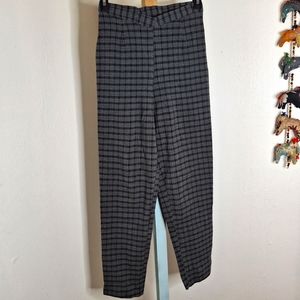 Vintage High Waisted Plaid Pants